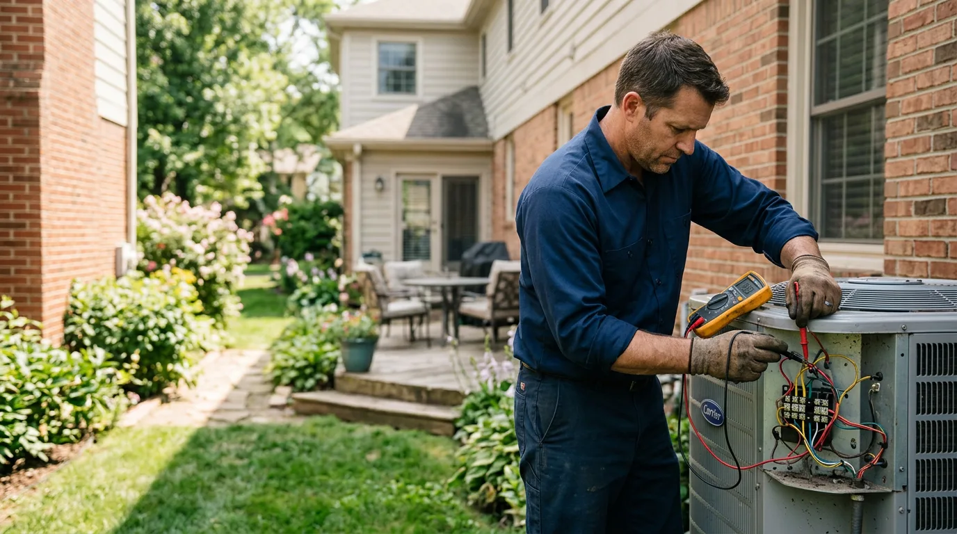 HVAC technician working near Rancho Santa Fe, CA